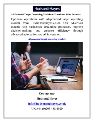 AI-Powered Target Operating Models to Transform Your Business