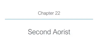 Chapter 22 Second Aorist Parsing and Translation Visual Guide