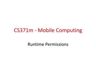 CS371m - Mobile Computing