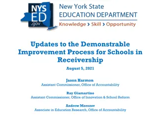 Updates to Demonstrable Improvement Process for Schools in Receivership