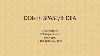 DOIs in SPASE/IHDEA