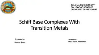 Synthesis and Characterization of Schiff Base Complexes with Transition Metals