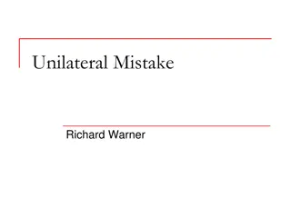 Unilateral Mistake