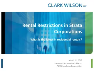 Latest Residential Rental Restrictions in Strata Corporations