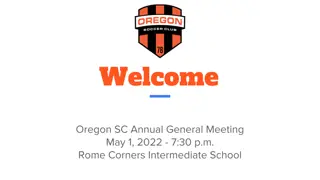 Oregon SC Annual General Meeting & Club Updates