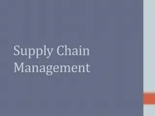Insights on Supply Chain Management