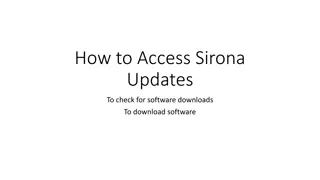 Accessing Sirona Updates for Software Downloads