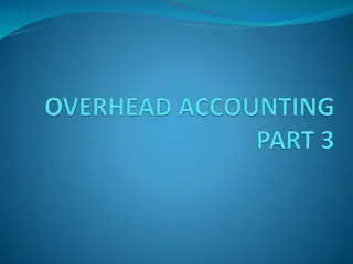 Absorption of Factory Overheads in Production Units