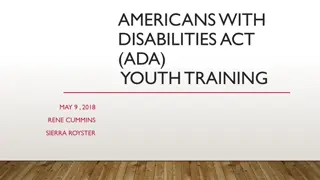ADA Youth Training Overview on May 9, 2018