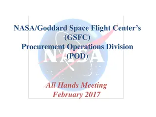 NASA GSFC Procurement Operations All-Hands Meeting Highlights