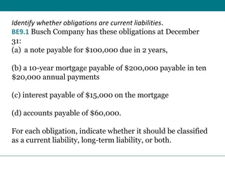 Identifying Current Liabilities - Busch Company Obligations