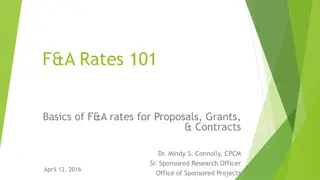 F&A Rates in Research Projects