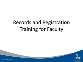 Records and Registration Training for Faculty