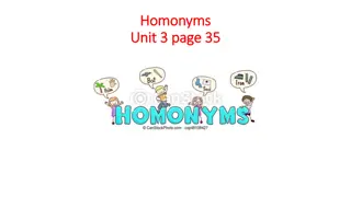 Homonyms: Uniting Words for Clarity
