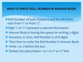 HOW TO WRITE ROLL NUMBER IN ANSWER BOOK