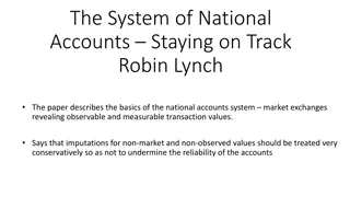 National Accounts System Market Exchanges: Observable Transaction Values