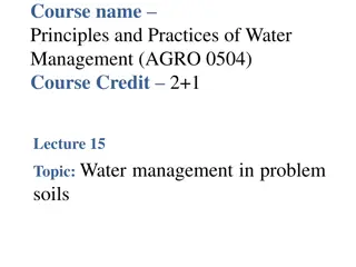 Water Management in Problem Soils