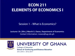 Economics Concepts and Terminologies Overview