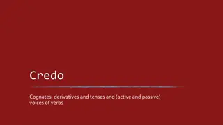 Latin Cognates and Derivatives in Verb Tenses