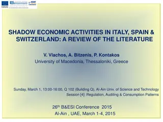 Review of Shadow Economic Activities in Italy, Spain & Switzerland: A Comparative Analysis
