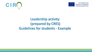 Leadership Activity Guidelines for Enhancing Essential Skills