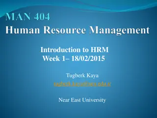 Overview of Human Resource Management