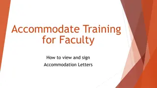 Faculty Training on Accommodation Letter Signing