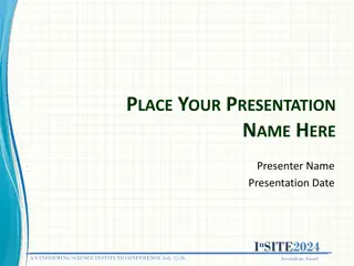 Presentation at InSITE2024 Jerusalem Conference