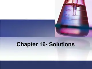 Solutions and Solubility