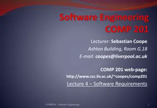 Software Requirements in COMP201 - Understanding User and System Needs
