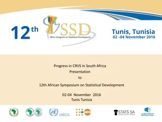 Progress in Civil Registration and Vital Statistics System in South Africa