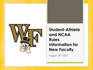 New Faculty Guidelines on Student-Athlete NCAA Rules