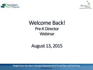 Pre-K Reconciliation Reports and Budget Updates