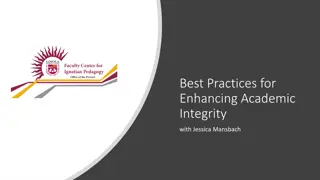 Best Practices for  Enhancing Academic  Integrity