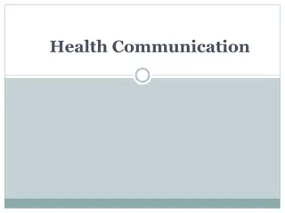 Health Communication Overview - Strategies and Importance