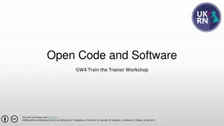 Open Code and Software Workshop