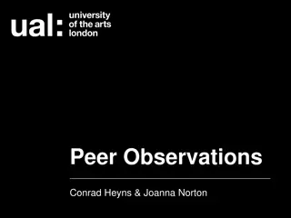 Peer Observations and Staff Development in Education