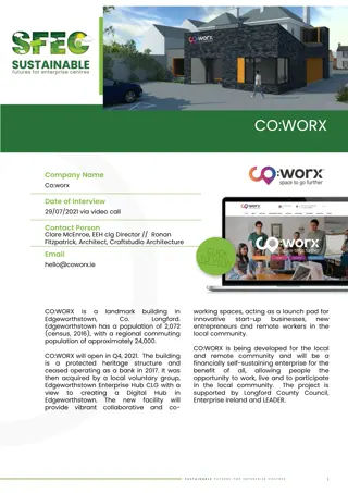 Co:worx Interview with Clare McEnroe, EEH College Director & Ronan Fitzpatrick, Craftstudio Architecture