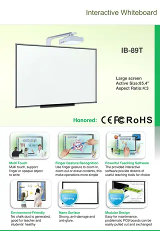 Interactive Whiteboard IB-89T - Multi-Touch Teaching Tool with Powerful Features