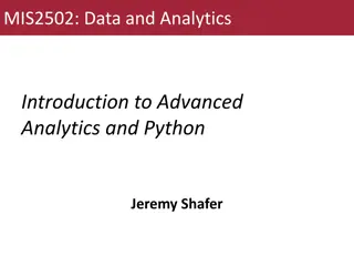 Introduction to Advanced Data Analytics