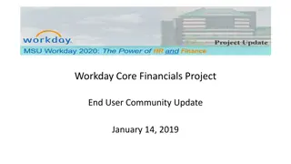Workday Core Financials Project Update: January 14, 2019