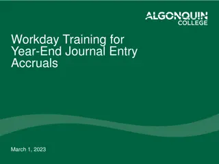 Year-End Journal Entry Accruals Training Overview