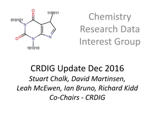 Chemistry Research Data Interest Group Update Dec. 2016 & Recent Activities