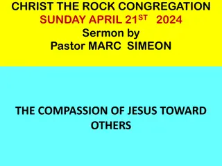 The Compassion of Jesus Towards Others