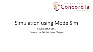 Simulation Using ModelSim for COEN 6501 Course