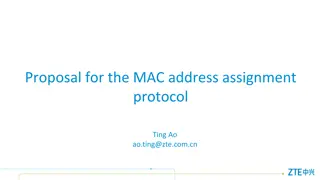 Proposal for Local MAC Address Assignment Protocol