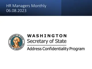 Overview of Address Confidentiality Program for Survivors