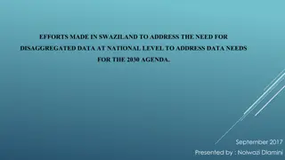 Efforts in Swaziland for Disaggregated Data Needs