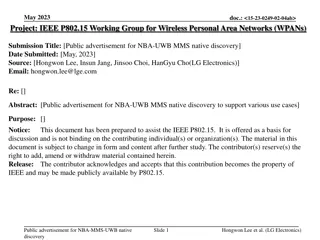 Public Advertisement for NBA-UWB MMS Native Discovery