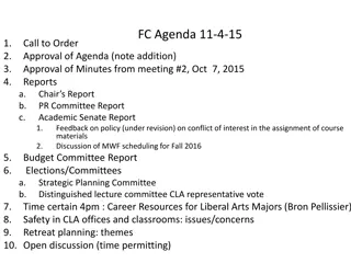 Faculty Conflict of Interest Policy Discussion